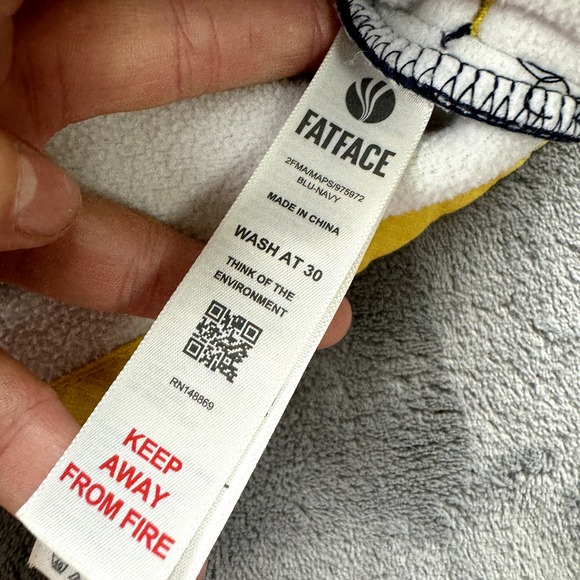 Fat Face Mens Jacket Size Large Full Zip Fleece Performance Retro Gorpcore - Picture 8 of 11